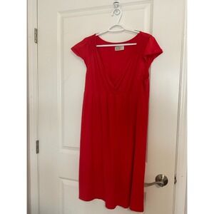 OLD NAVY Maternity Red Dress Cotton size L pregnancy